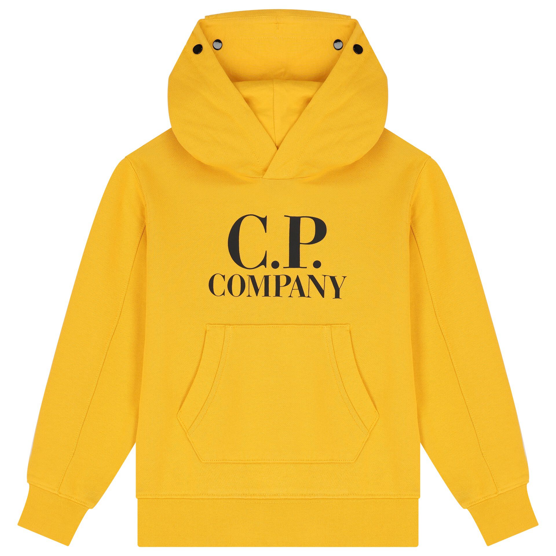 C.P Company Boys Yellow Logo Hooded Top Junior Couture UK