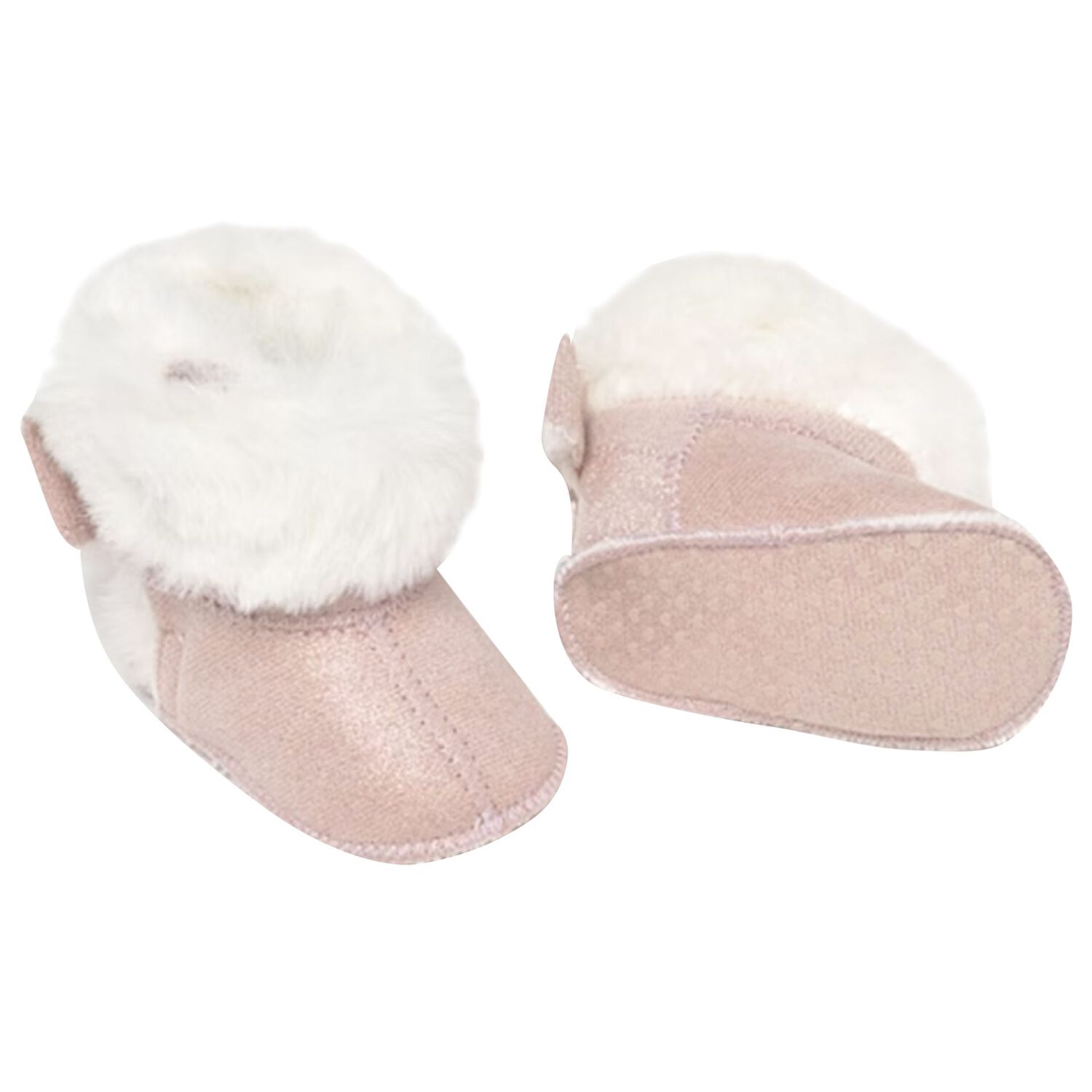Baby Girls Pink Faux Fur Pre-Walker Boots, 1, hi-res