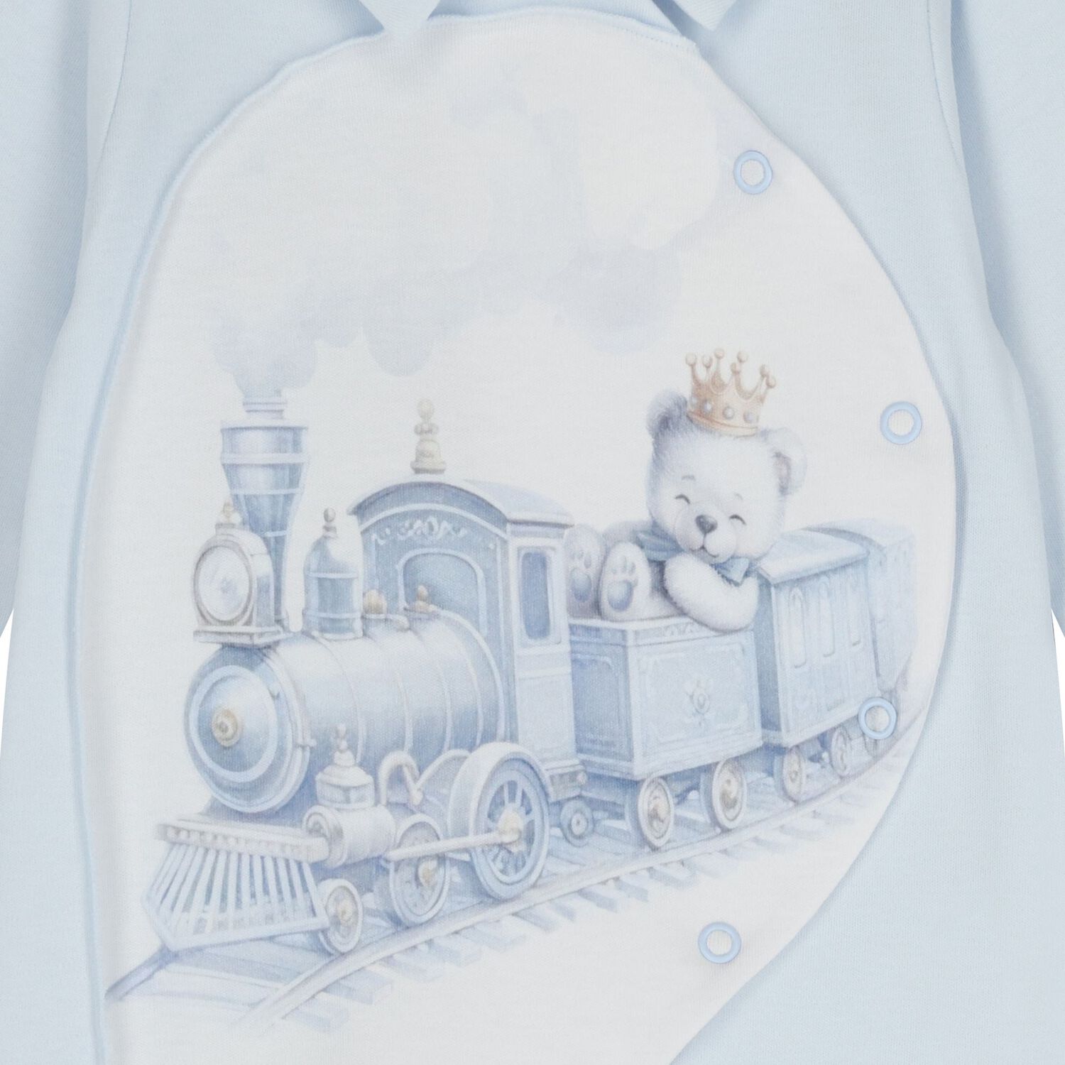 Baby Boys Blue & White Teddy Bear Babygrow Gift Set, 1, hi-res