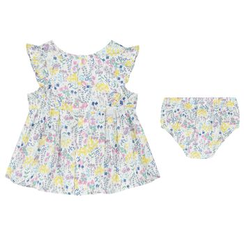 Baby Girls Pink & Yellow Floral Dress Set