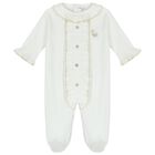 Baby Girls White & Gold Logo Babygrow Gift Set, 1, hi-res