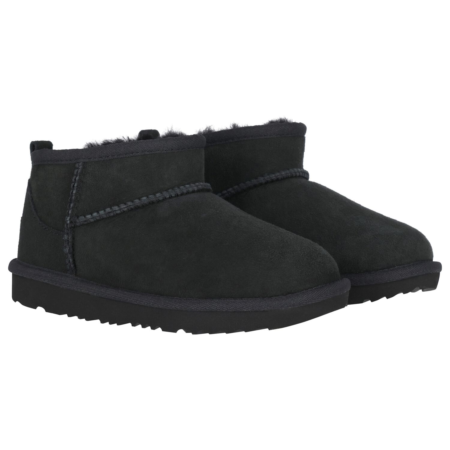 Black Classic Ultra Mini Suede Boots, 2, hi-res