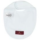 Baby Boys Blue & Gold Logo Bib, 2, hi-res