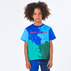 Boys Blue & Green Logo T-Shirt, 1, hi-res