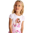 Girls White Puff-Sleeve T-Shirt, 2, hi-res