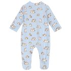 Baby Boys Blue Bunny Babygrow Set, 2, hi-res