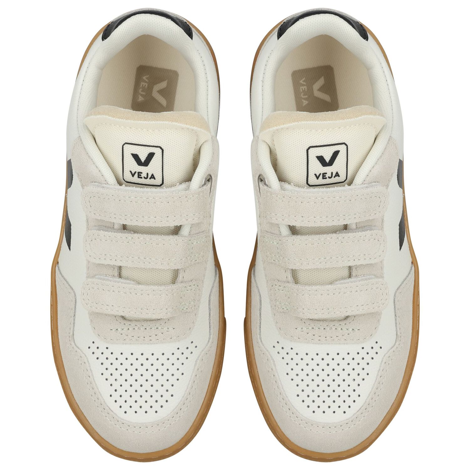 White & Grey Leather & Suede Trainers, 1, hi-res