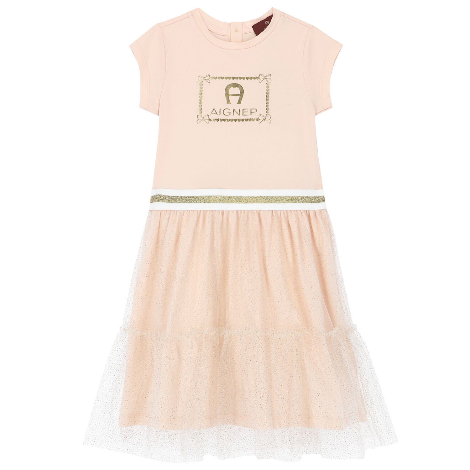 Girls Pink Logo Dress, 2, hi-res image number null