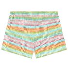 Girls Green & White Shorts Set, 1, hi-res