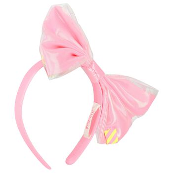Girls Pink Confetti Bow Hairband