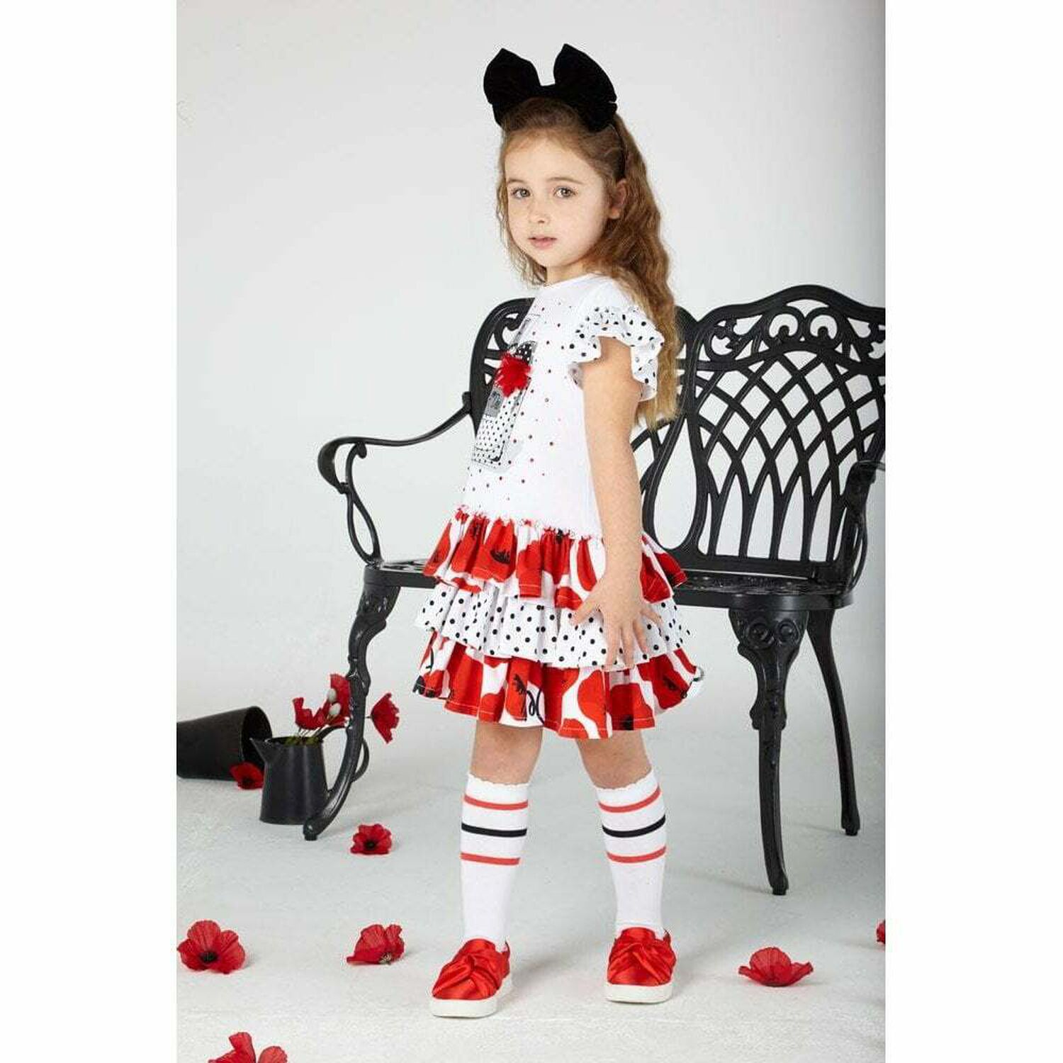 Girls White & Red Perfume Dress, 1, hi-res