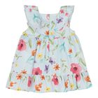 Baby Girls Blue Floral Dress Set, 2, hi-res