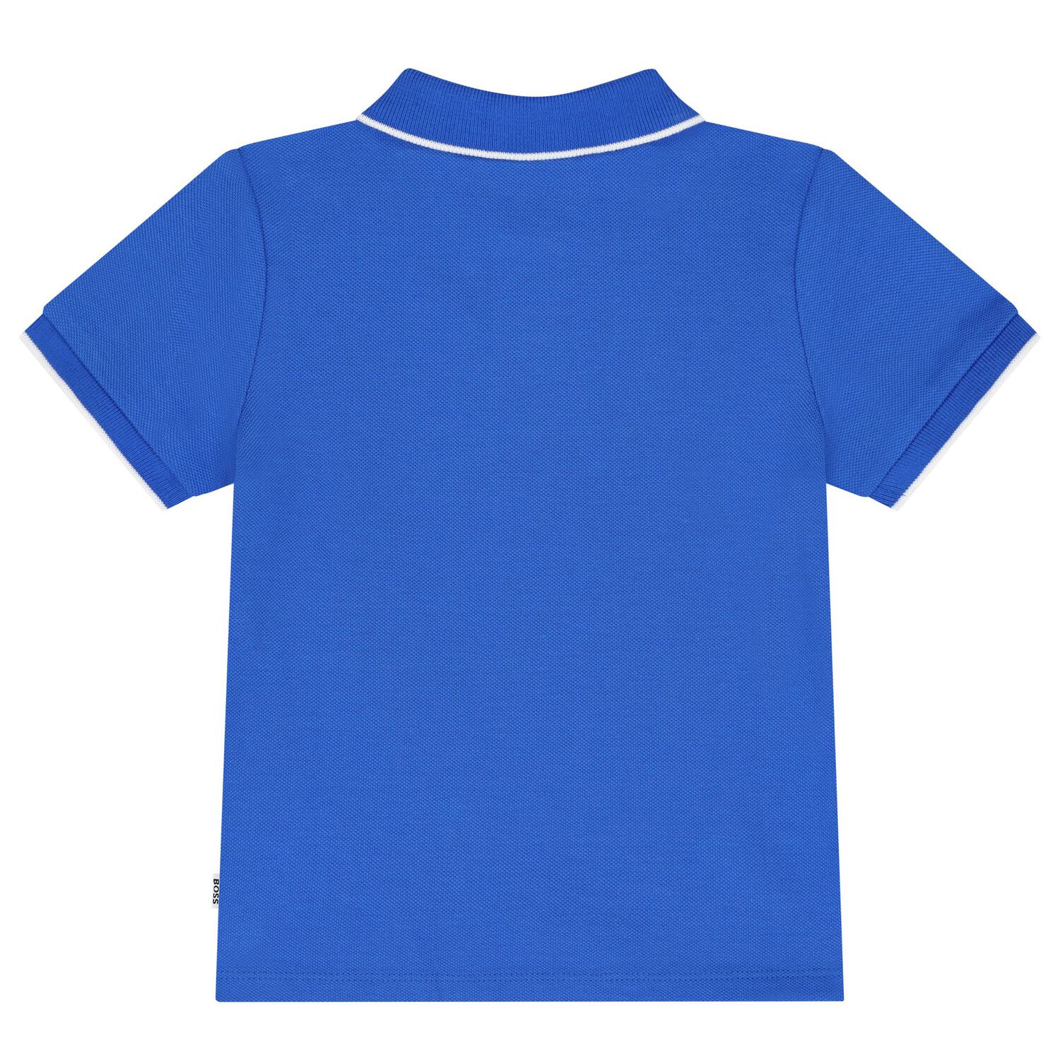 Younger Boys Blue Logo Polo Shirt, 1, hi-res