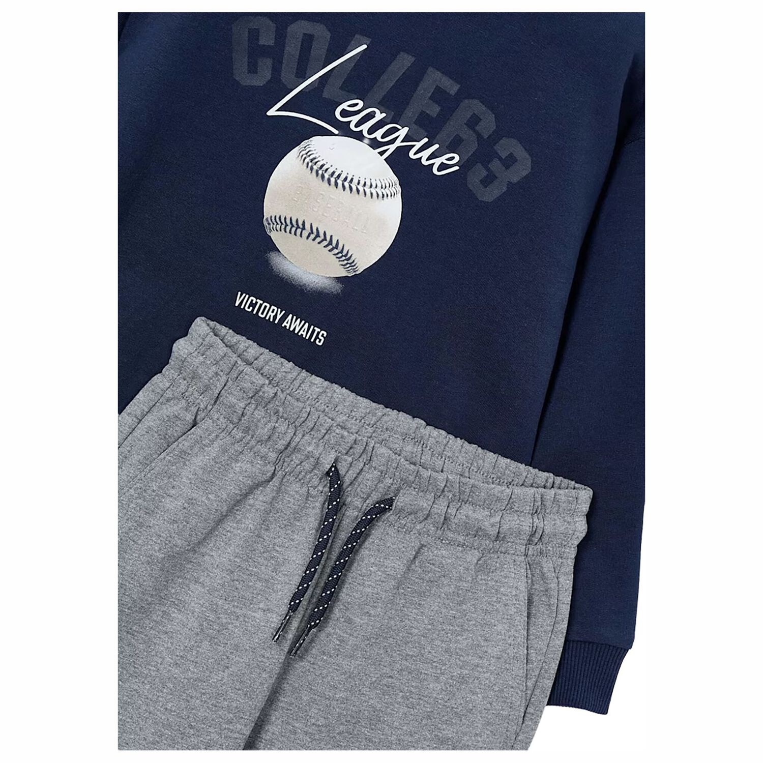 Boys Navy Blue & Grey Tracksuit, 3, hi-res