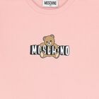 Girls Pink Teddy Bear Logo Dress, 4, hi-res