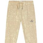 Boys Beige Logo Joggers, 1, hi-res