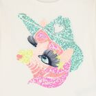 Girls Ivory Horse Long Sleeve Top, 1, hi-res