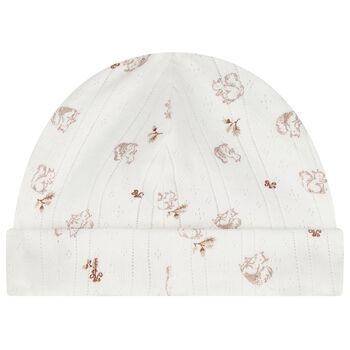 Ivory & Beige Squirrel Baby Hat