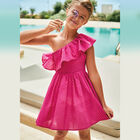 Girls Pink Ruffle Dress, 1, hi-res