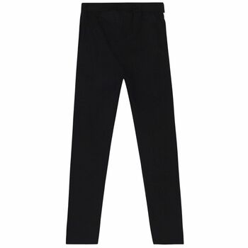 Girls Black Logo Leggings