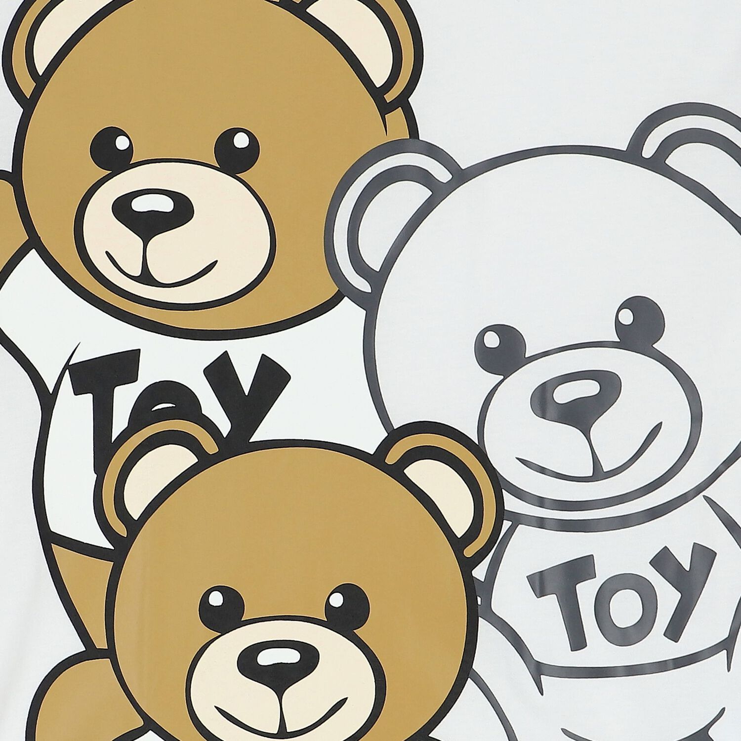 White Teddy Bear Logo T-Shirt, 2, hi-res image number null