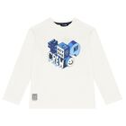 Boys Ivory Long Sleeve Top, 1, hi-res