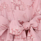 Girls Pink Castle Jacquard Dress, 1, hi-res