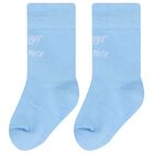 Blue & Grey Logo Baby Socks ( 2-Pack ), 2, hi-res
