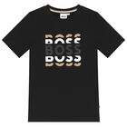 Boys Black Logo T-Shirt, 2, hi-res