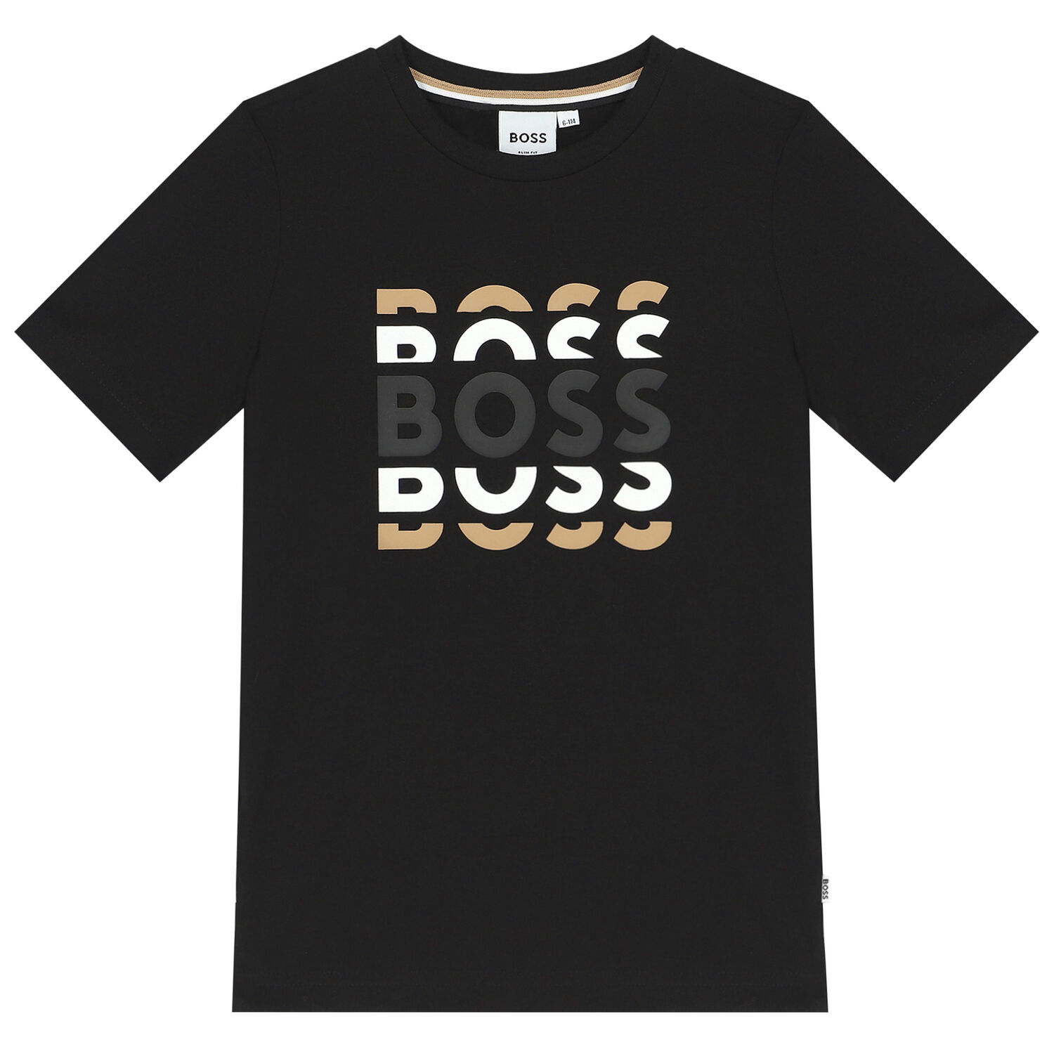 Boys Black Logo T-Shirt, 2, hi-res