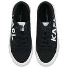 Boys Black & White Logo Trainers, 1, hi-res