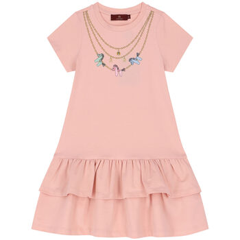 Girls Pink Logo Dress