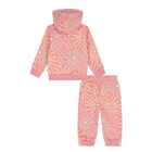 Younger Girls Pink Star Tracksuit, 1, hi-res