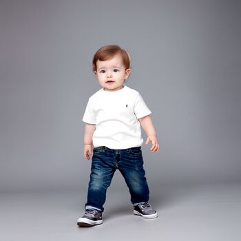 Baby Boys Blue Logo Jeans