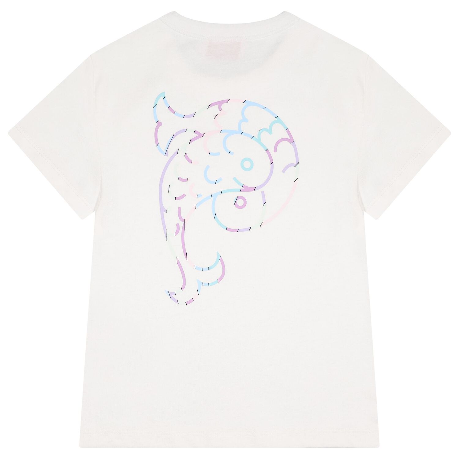 Girls White Logo T-Shirt, 1, hi-res