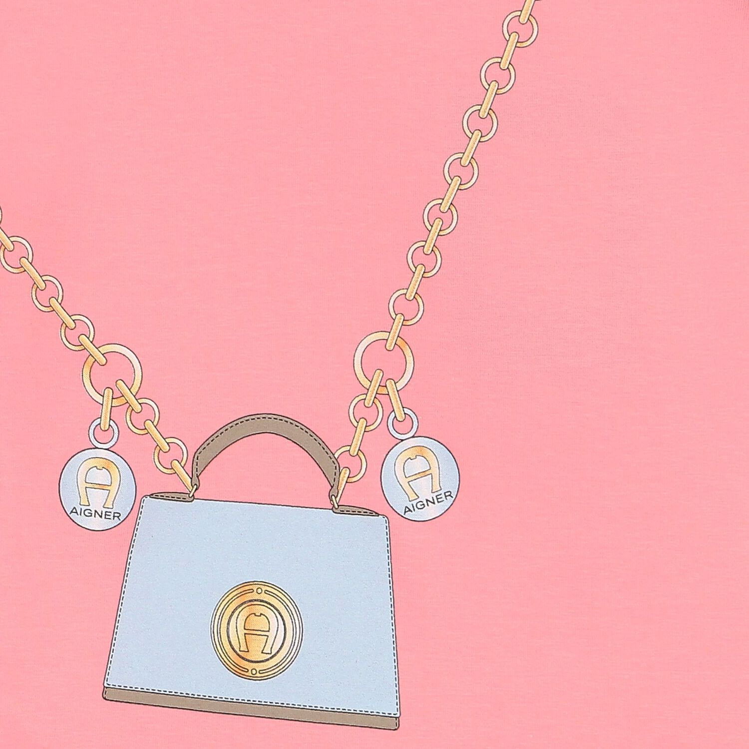 Younger Girls Pink Logo Bag Dress, 4, hi-res