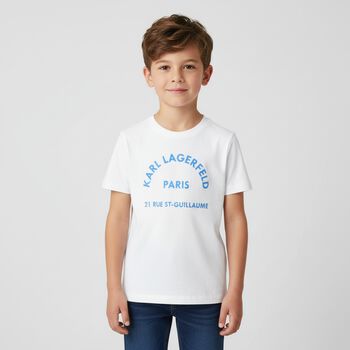 Boys White Logo T-Shirt