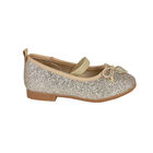 Younger Girls Gold Glitter Shoes, 1, hi-res
