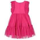 Girls Pink Ruffled Tulle Dress, 1, hi-res