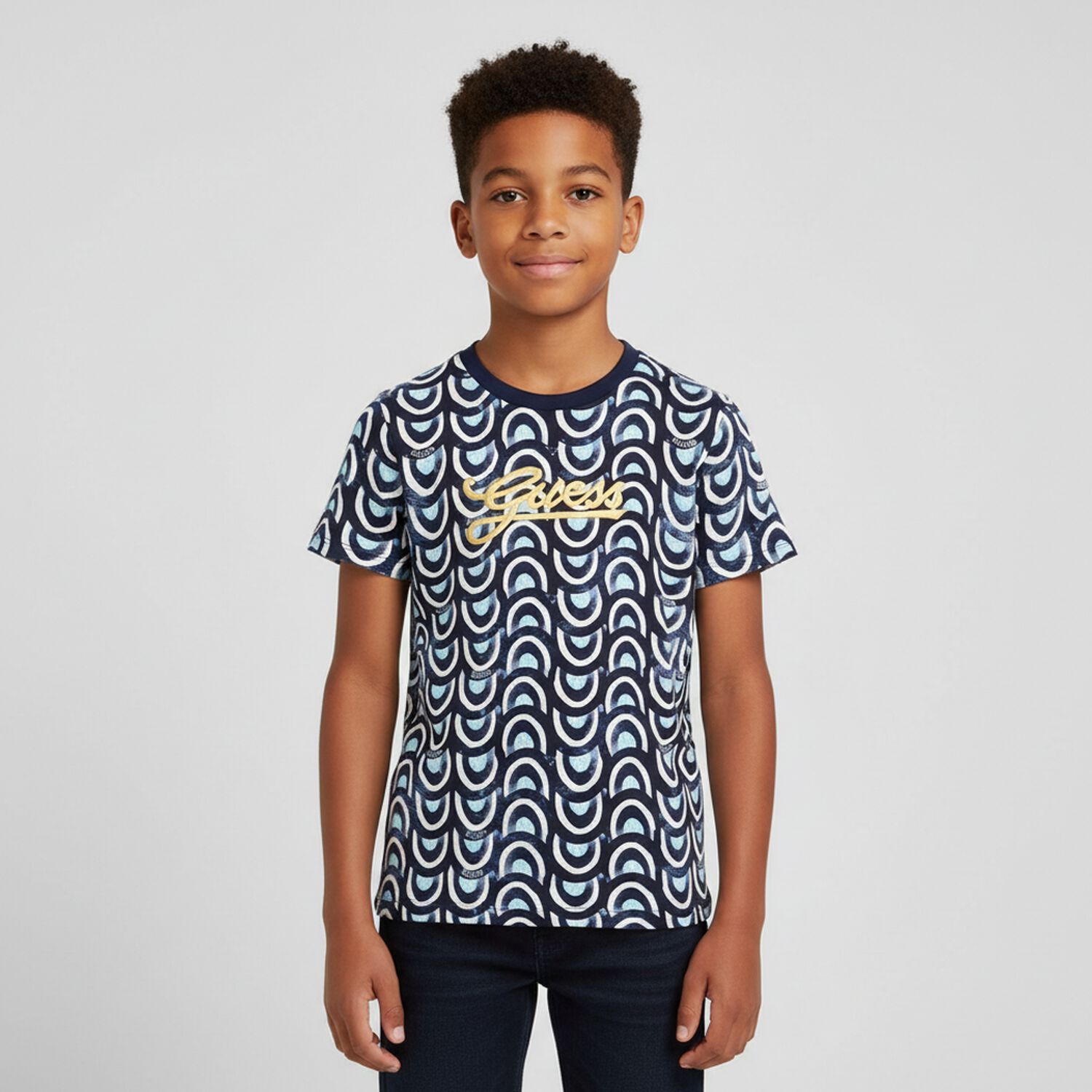 Boys Blue & White Logo T-Shirt, 2, hi-res image number null