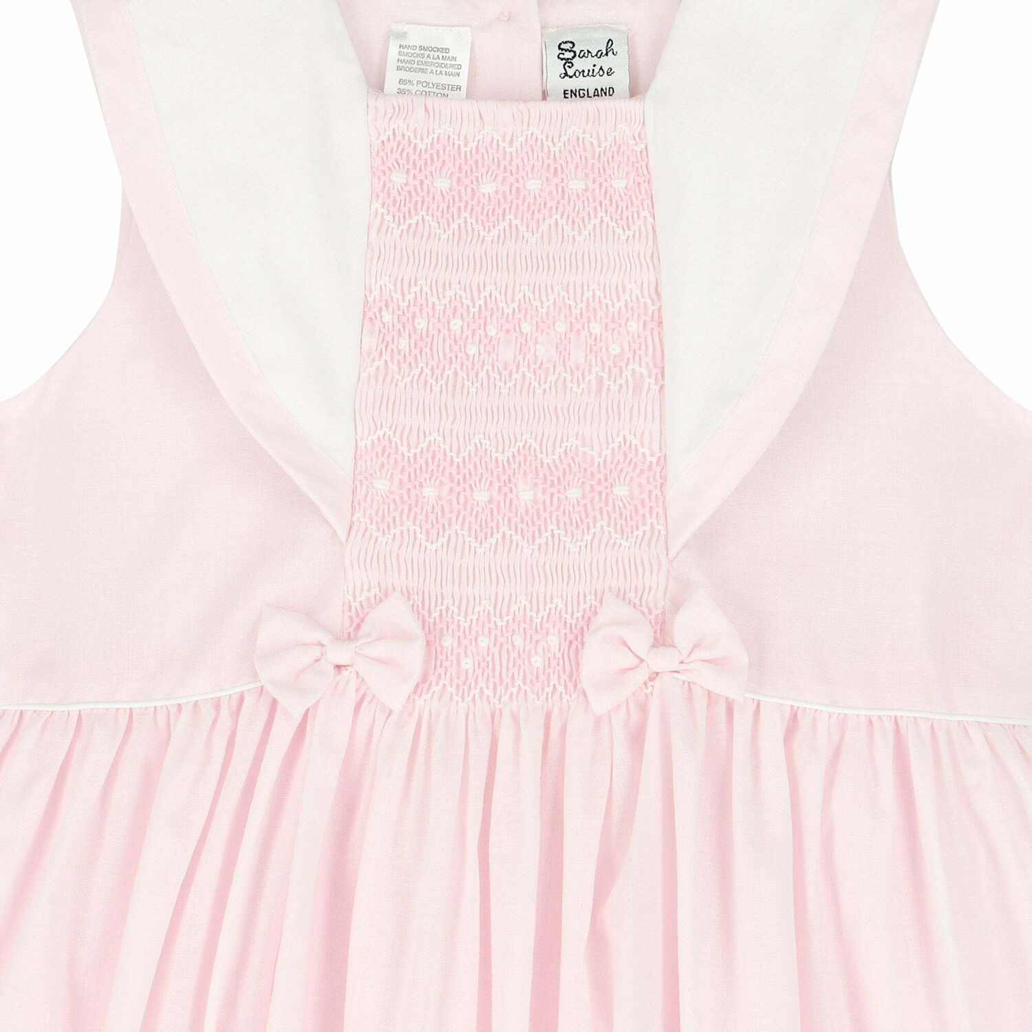 Girls Pink Smocked Dress, 1, hi-res