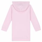 Girls Pink Hooded Logo Dress, 1, hi-res