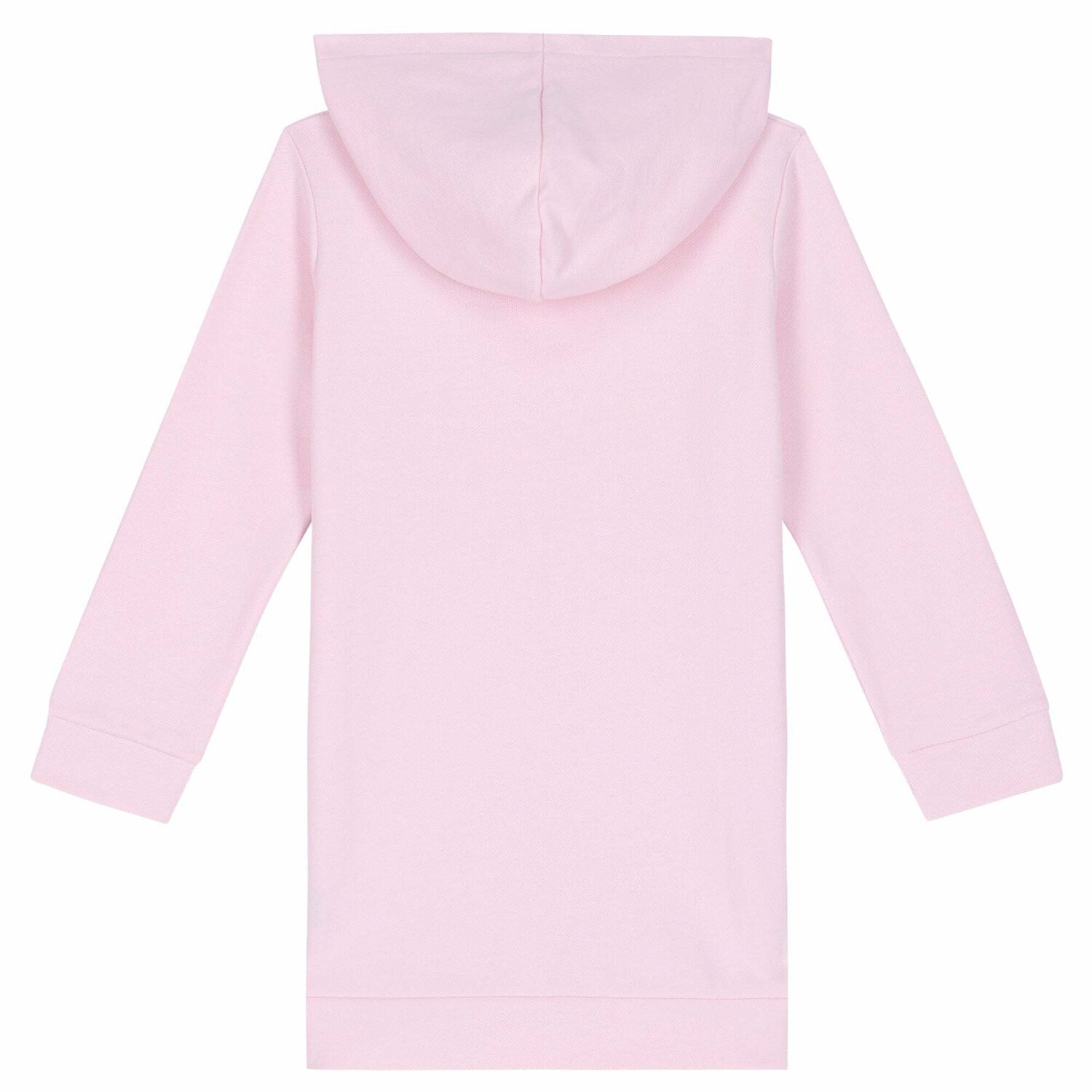 Girls Pink Hooded Logo Dress, 1, hi-res