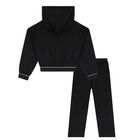 Girls Black Logo Trousers Set, 1, hi-res