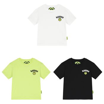 Boys White, Green & Black Logo T-Shirts ( 3-Pack )