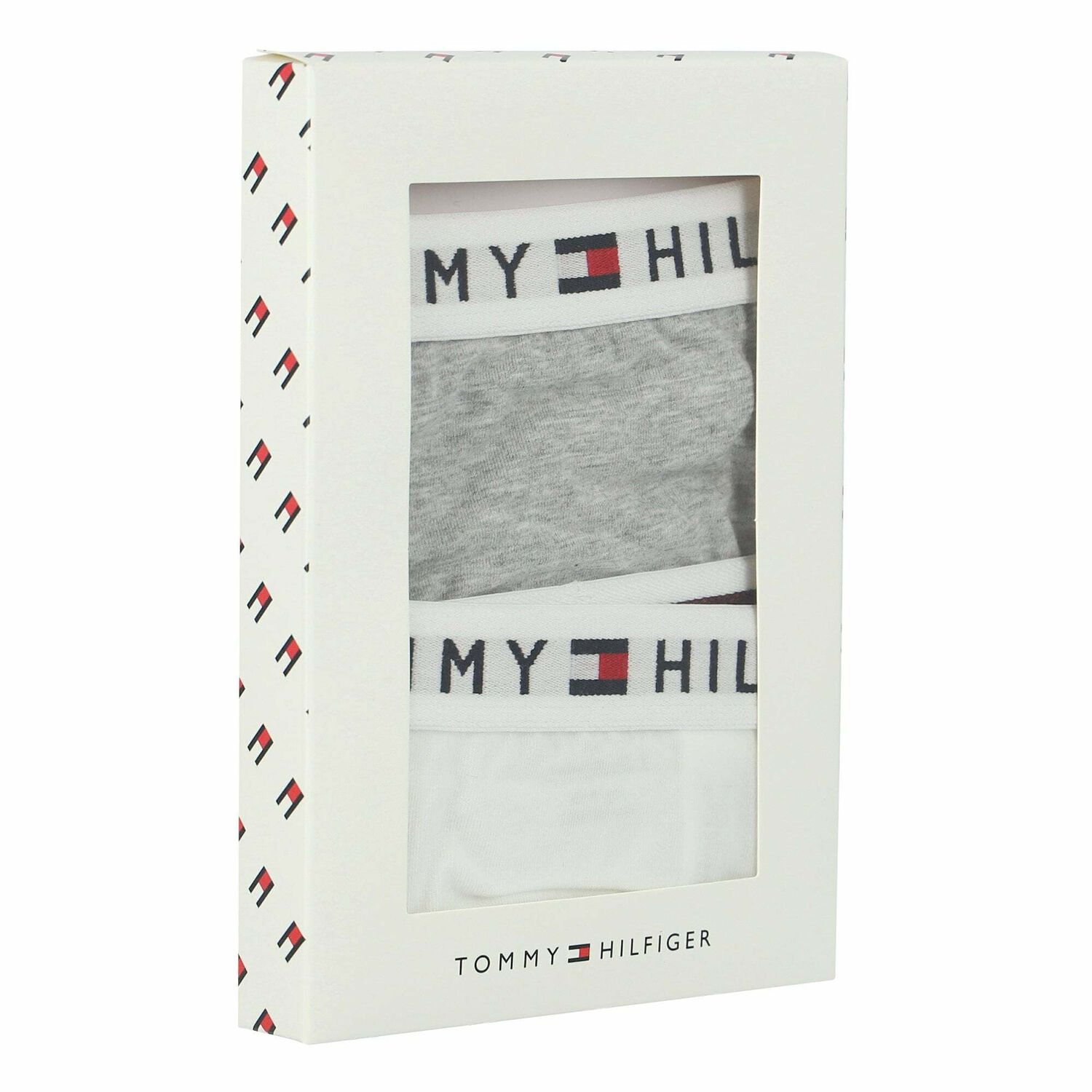 Girls White & Grey Logo Knickers (2-Pack), 1, hi-res