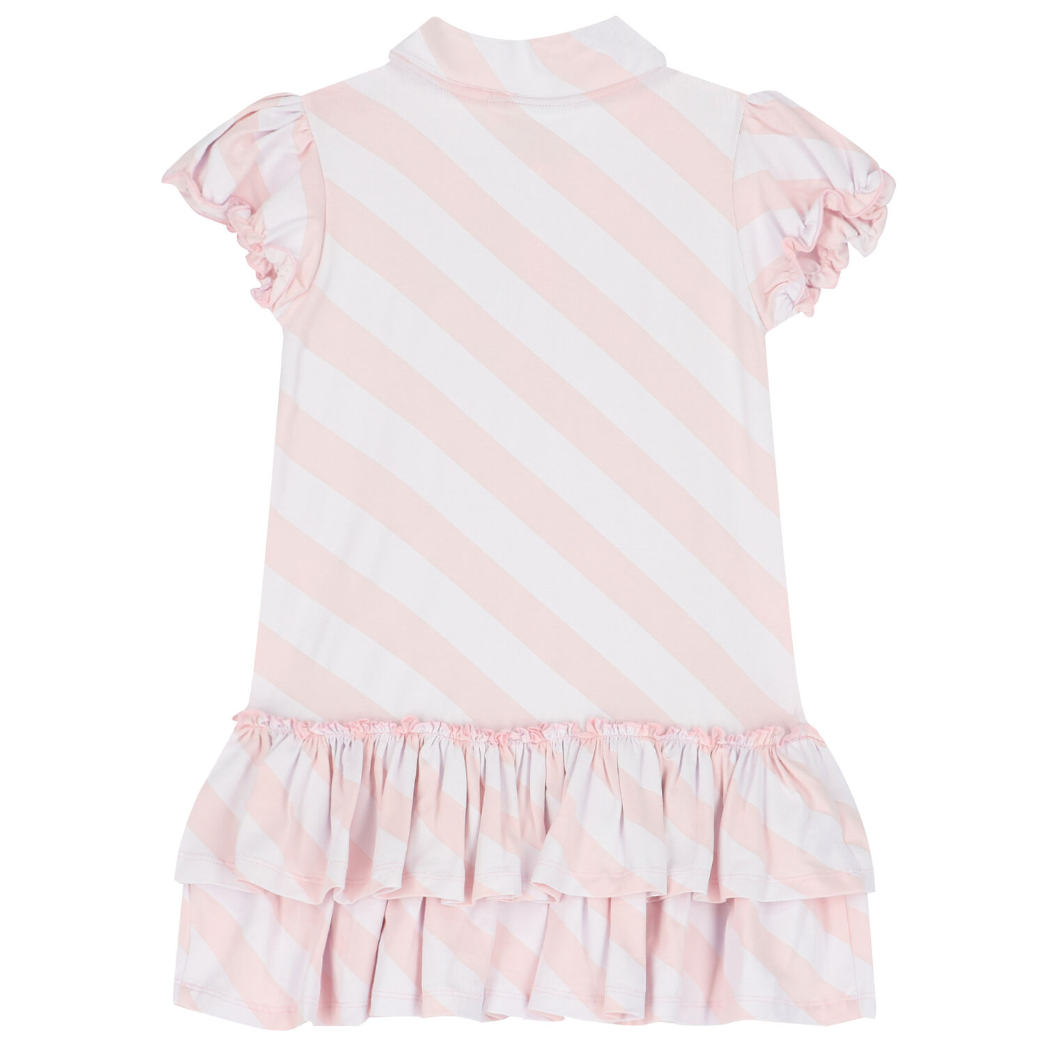 Girls Pink & White Logo Dress, 1, hi-res