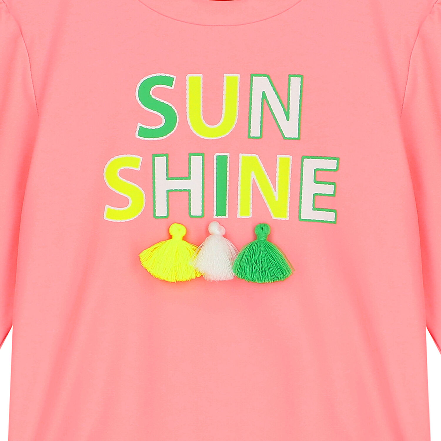 Girls Pink Long Sleeve Rash Vest, 1, hi-res