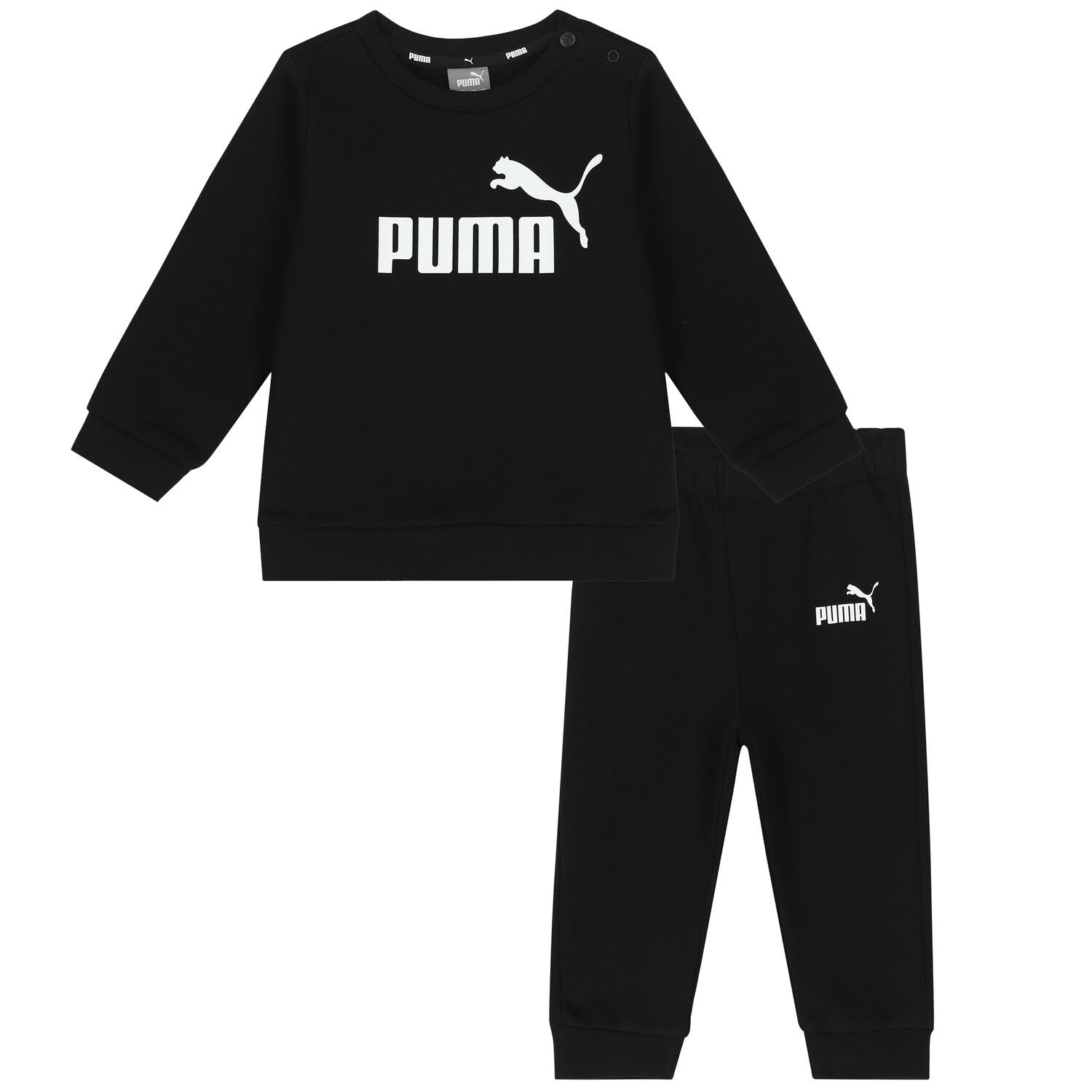 Younger Boys Black Logo Tracksuit, 2, hi-res