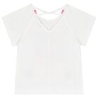 Girls White & Pink Shorts Set, 1, hi-res